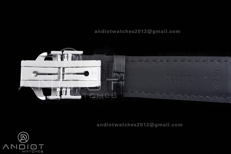 Portuguese Chrono IW371604 SS APSF 1:1 Best Edition Silver Dial RG Marker On Black Leather Strap Asian Super Clone 69355