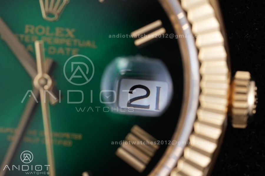 DayDate 40 228238 ARF  V4 1:1 Best Edition Green Ombre Roman Dial on President Bracelet VR3255(Gain Weight 210g)