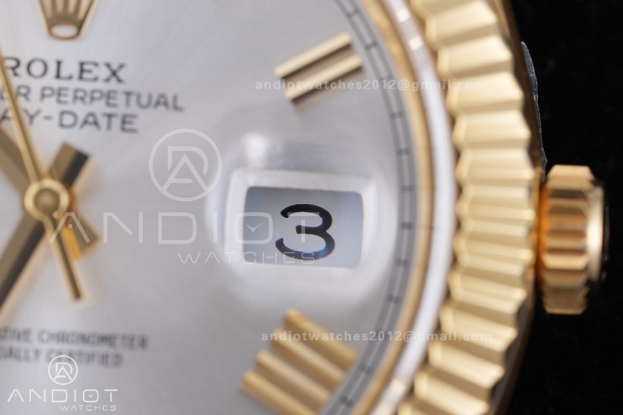 DayDate 40 228238 ARF  V4 1:1 Best Edition Silver Roman Dial on President Bracelet VR3255(Gain Weight 210g)