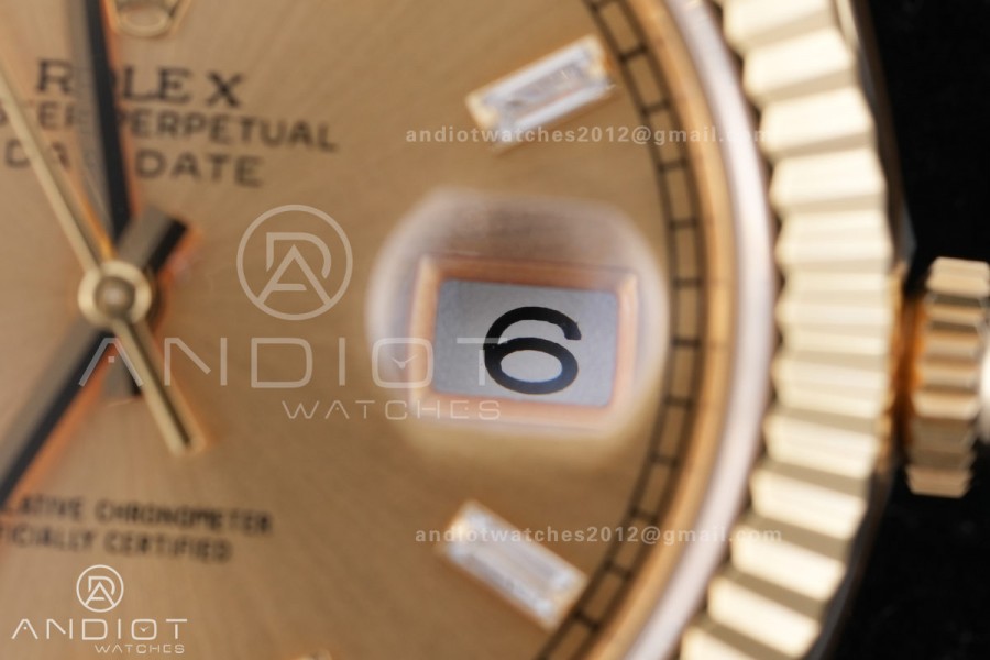 DayDate 40 228238 ARF  V4 1:1 Best Edition YG Crystal Dial on President Bracelet VR3255(Gain Weight 210g)