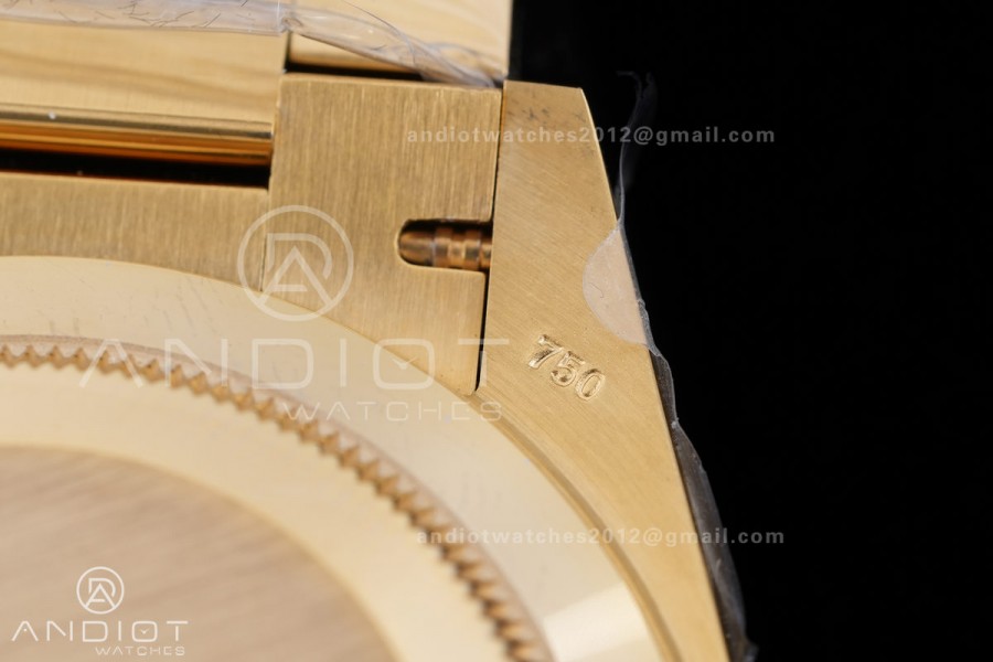 DayDate 40 228238 ARF  V4 1:1 Best Edition YG Roman Dial on President Bracelet VR3255(Gain Weight 210g)