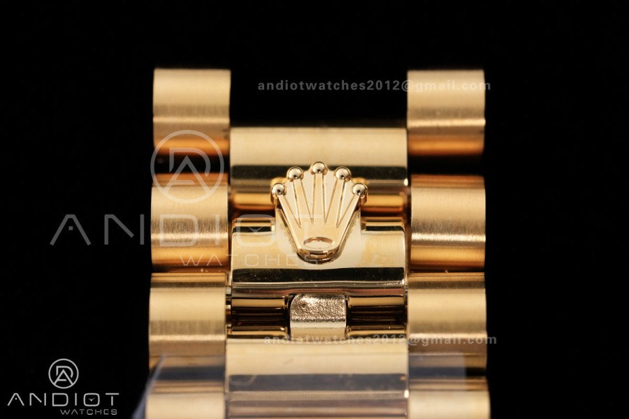 DayDate 40 228238 ARF  V4 1:1 Best Edition YG Roman Dial on President Bracelet VR3255(Gain Weight 210g)