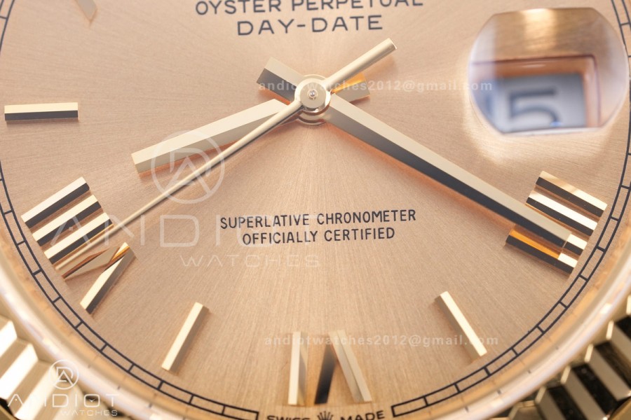 DayDate 40 228238 ARF  V4 1:1 Best Edition YG Roman Dial on President Bracelet VR3255(Gain Weight 210g)