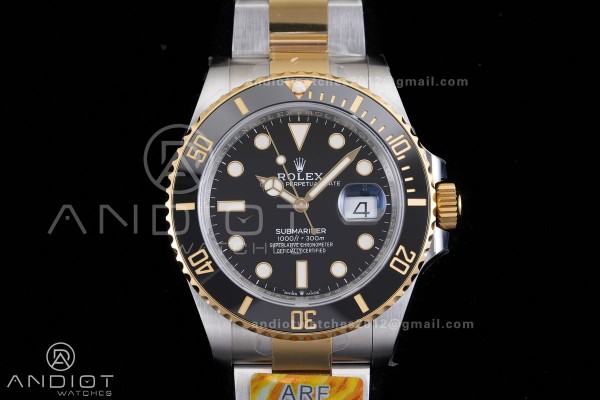 Submariner 126613 LN Gain Weight ARF 1:1 Best Edition Black Dial On SS/YG Bracelet DD3235