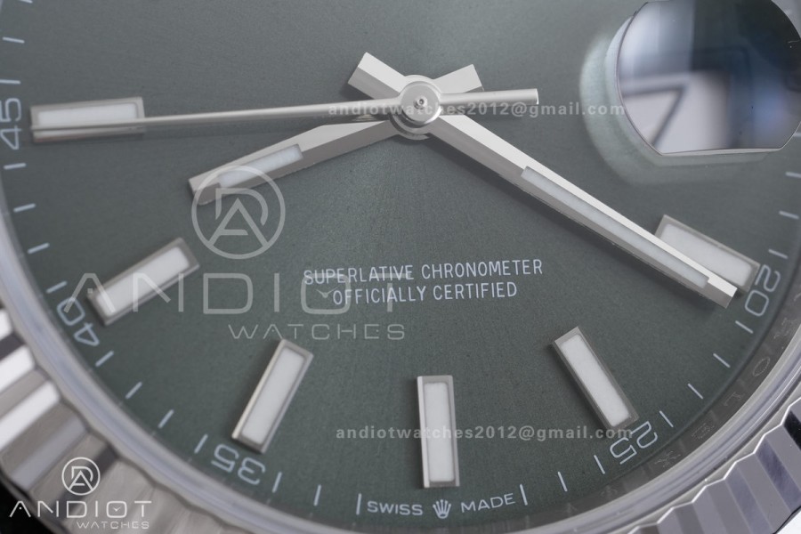 DateJust 126334 904L SS ERF 1:1 Best Edition Green Dial Stick Marker On Jubilee Bracelet SH3235 (Free Sprung)