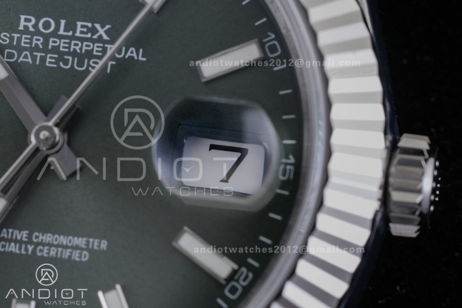 DateJust 126334 904L SS ERF 1:1 Best Edition Green Dial Stick Marker On Jubilee Bracelet SH3235 (Free Sprung)
