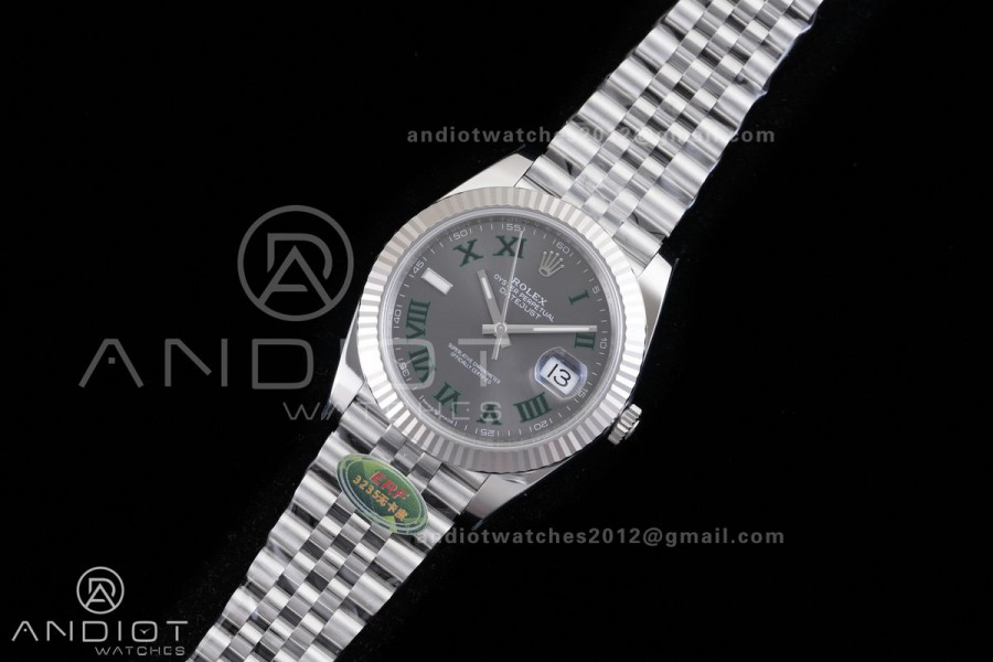 DateJust 126334 904L SS ERF 1:1 Best Edition Gray Dial Roman Marker On Jubilee Bracelet SH3235 (Free Sprung)