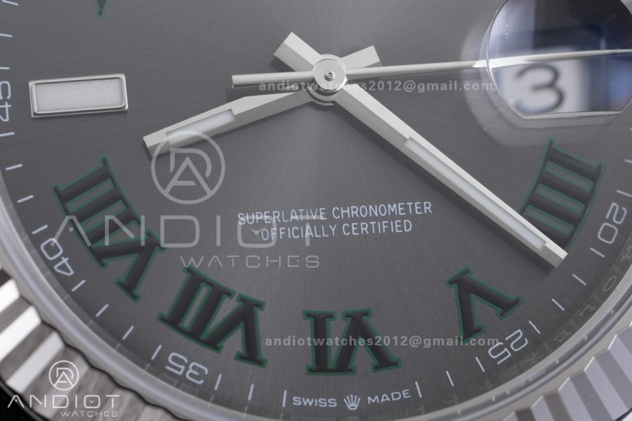 DateJust 126334 904L SS ERF 1:1 Best Edition Gray Dial Roman Marker On Jubilee Bracelet SH3235 (Free Sprung)