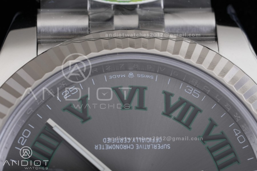 DateJust 126334 904L SS ERF 1:1 Best Edition Gray Dial Roman Marker On Jubilee Bracelet SH3235 (Free Sprung)