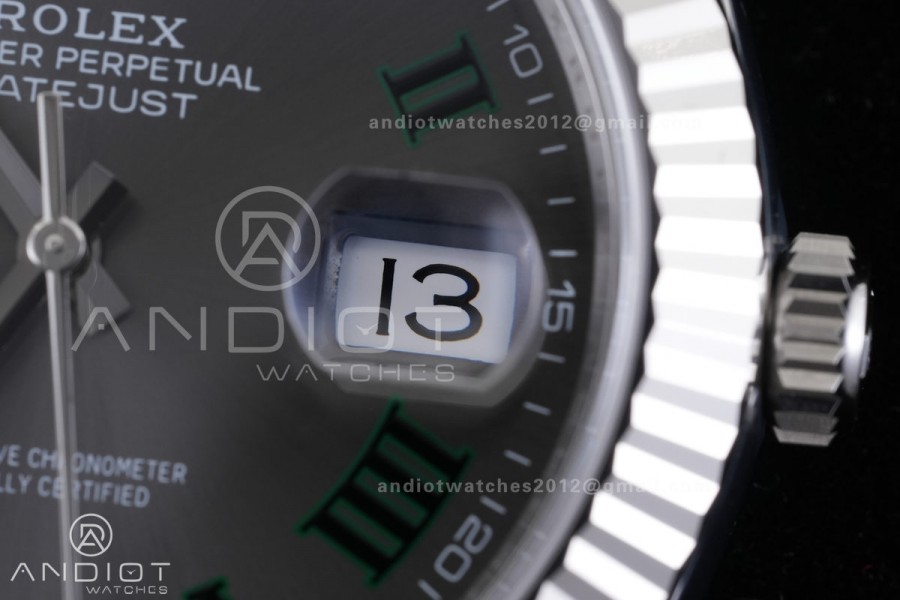 DateJust 126334 904L SS ERF 1:1 Best Edition Gray Dial Roman Marker On Jubilee Bracelet SH3235 (Free Sprung)