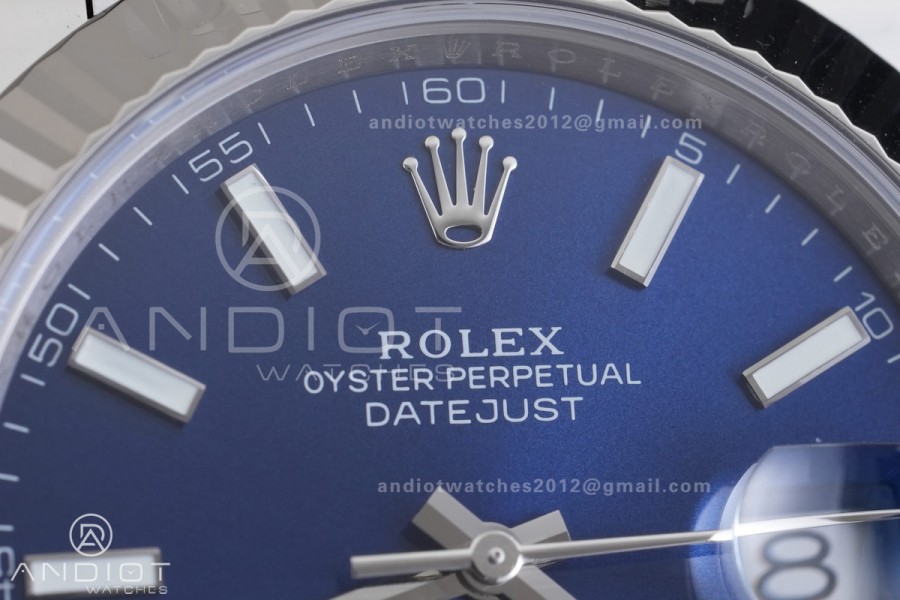DateJust 126334 904L SS ERF 1:1 Best Edition Blue Dial Stick Marker On Jubilee Bracelet SH3235 (Free Sprung)