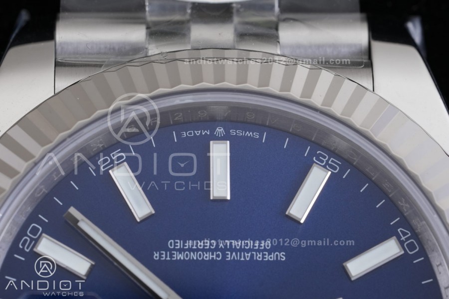 DateJust 126334 904L SS ERF 1:1 Best Edition Blue Dial Stick Marker On Jubilee Bracelet SH3235 (Free Sprung)