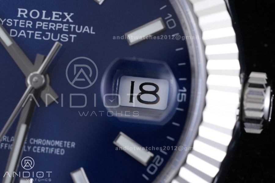 DateJust 126334 904L SS ERF 1:1 Best Edition Blue Dial Stick Marker On Jubilee Bracelet SH3235 (Free Sprung)