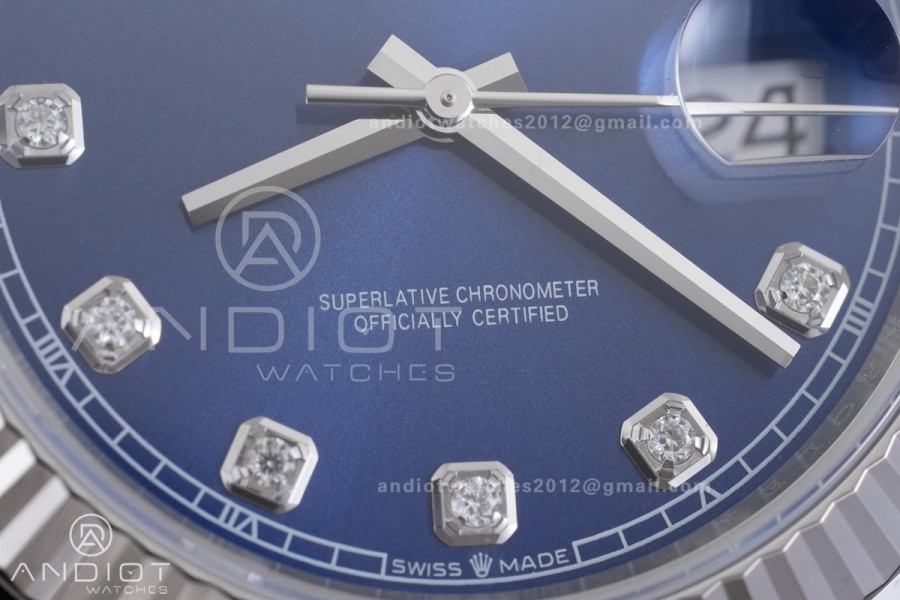 DateJust 126334 904L SS ERF 1:1 Best Edition Blue Dial Diamond Marker On Jubilee Bracelet SH3235 (Free Sprung)