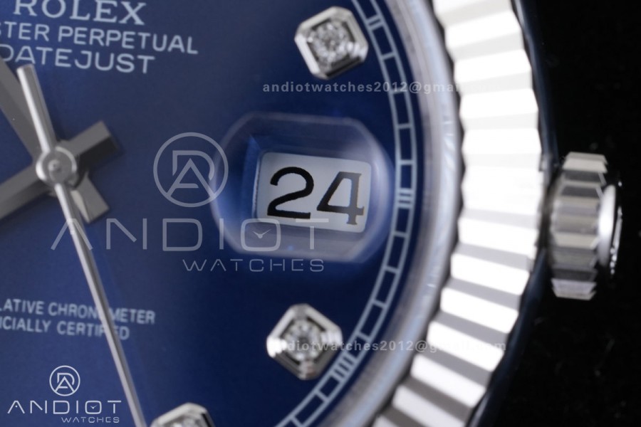 DateJust 126334 904L SS ERF 1:1 Best Edition Blue Dial Diamond Marker On Jubilee Bracelet SH3235 (Free Sprung)