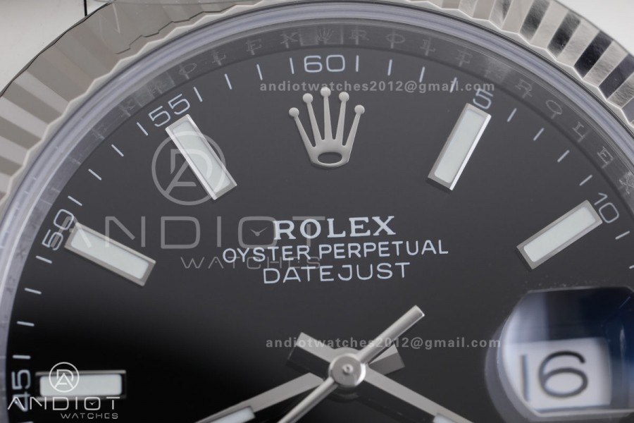 DateJust 126334 904L SS ERF 1:1 Best Edition Black Dial Stick Marker On Jubilee Bracelet SH3235 (Free Sprung)
