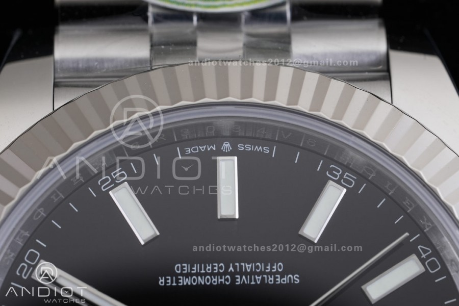 DateJust 126334 904L SS ERF 1:1 Best Edition Black Dial Stick Marker On Jubilee Bracelet SH3235 (Free Sprung)