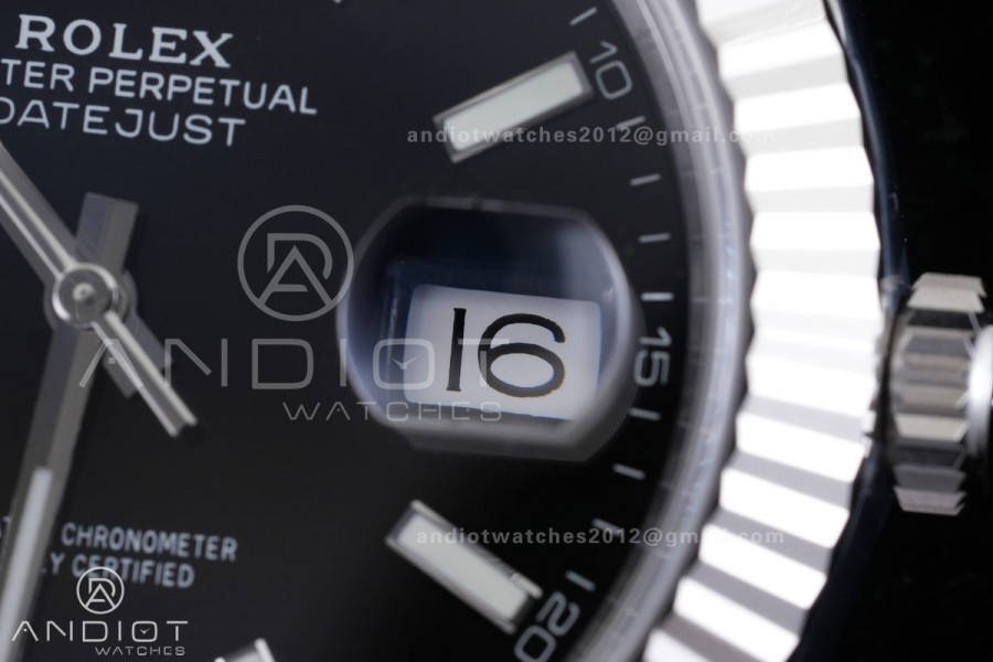 DateJust 126334 904L SS ERF 1:1 Best Edition Black Dial Stick Marker On Jubilee Bracelet SH3235 (Free Sprung)