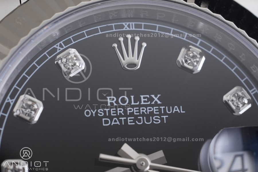 DateJust 126334 904L SS ERF 1:1 Best Edition Black Dial Diamond Marker On Jubilee Bracelet SH3235 (Free Sprung)