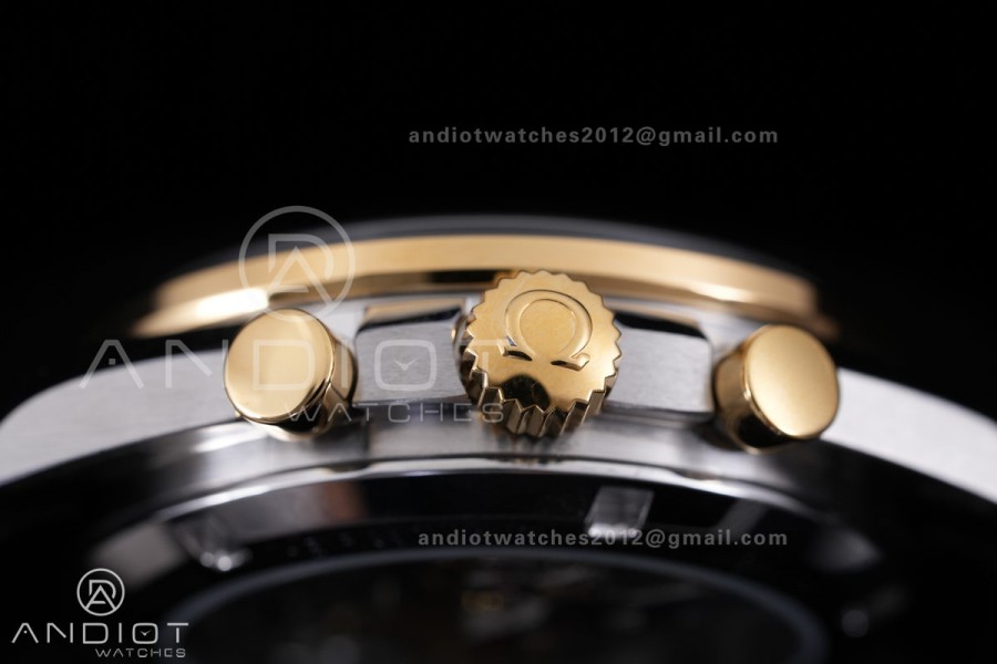 Speedmaster SS/YG N1F Best Edition Silver/YG Dial on Black Rubber Strap A3861