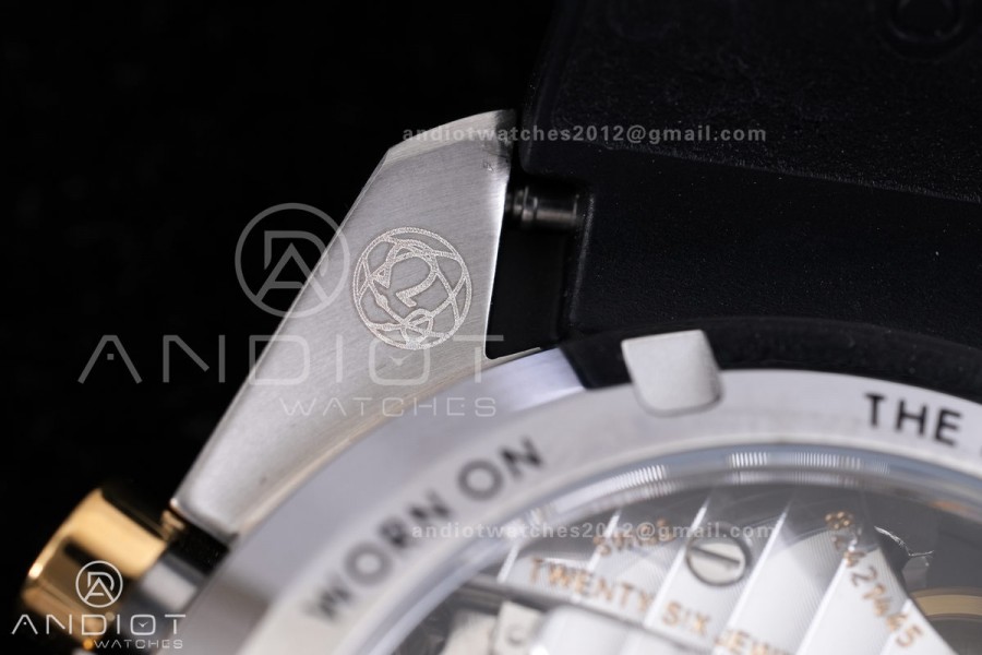 Speedmaster SS/YG N1F Best Edition Silver/YG Dial on Black Rubber Strap A3861