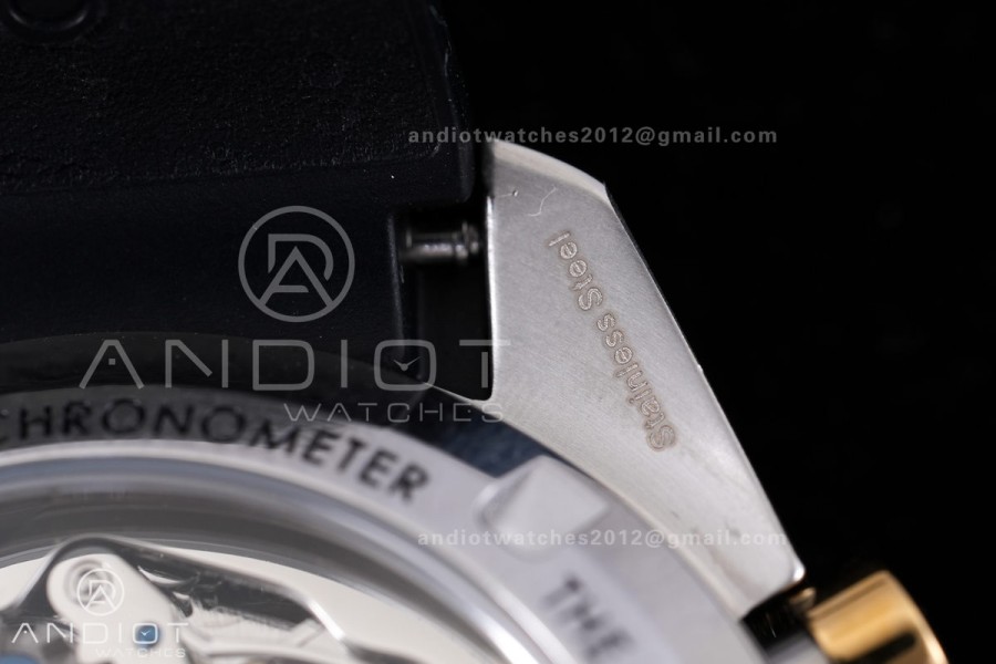 Speedmaster SS/YG N1F Best Edition Silver/YG Dial on Black Rubber Strap A3861