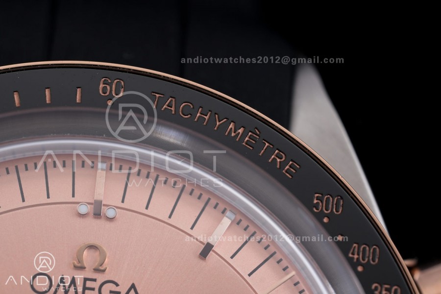 Speedmaster SS/RG N1F Best Edition RG Dial on Black Rubber Strap A3861