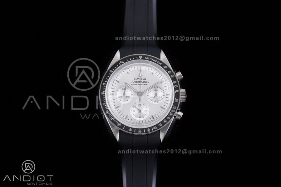 Speedmaster SS N1F Best Edition Silver Dial on Black Rubber Strap A3861