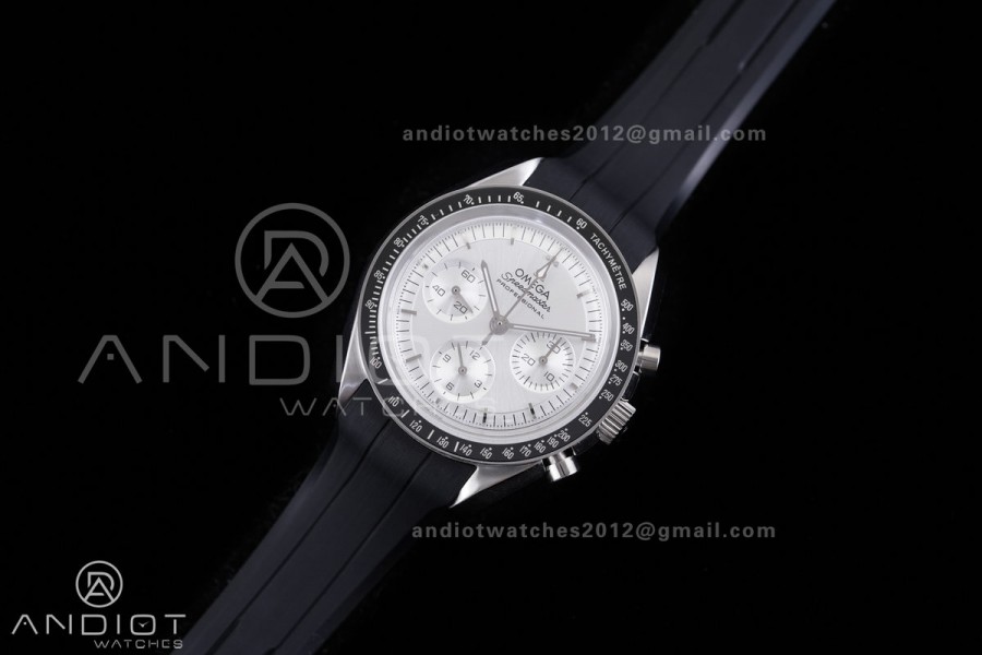 Speedmaster SS N1F Best Edition Silver Dial on Black Rubber Strap A3861