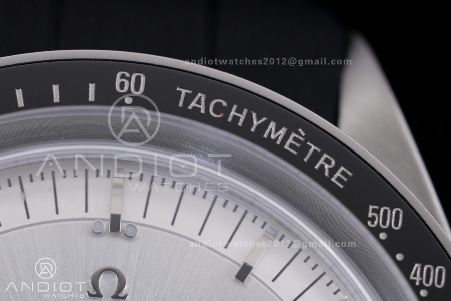 Speedmaster SS N1F Best Edition Silver Dial on Black Rubber Strap A3861