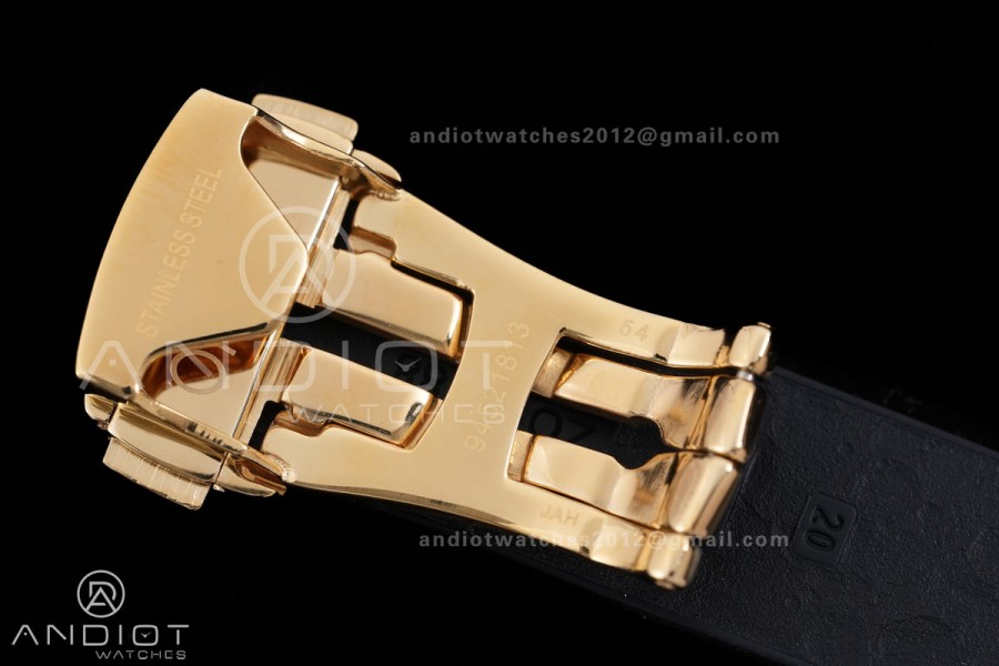 Speedmaster YG N1F Best Edition YG Dial on Black Rubber Strap A3861