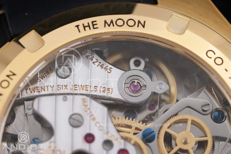 Speedmaster YG N1F Best Edition YG Dial on Black Rubber Strap A3861