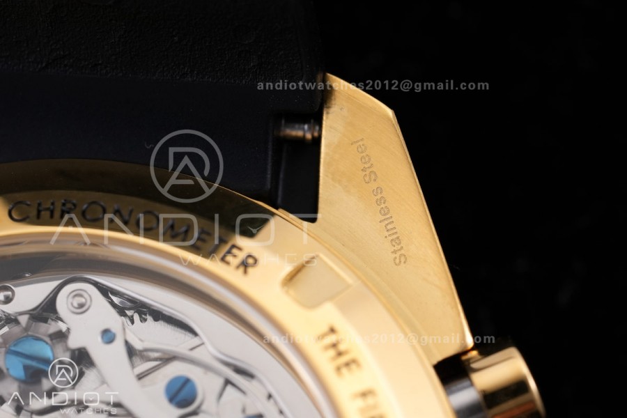 Speedmaster YG N1F Best Edition Green Dial on Black Rubber Strap A3861