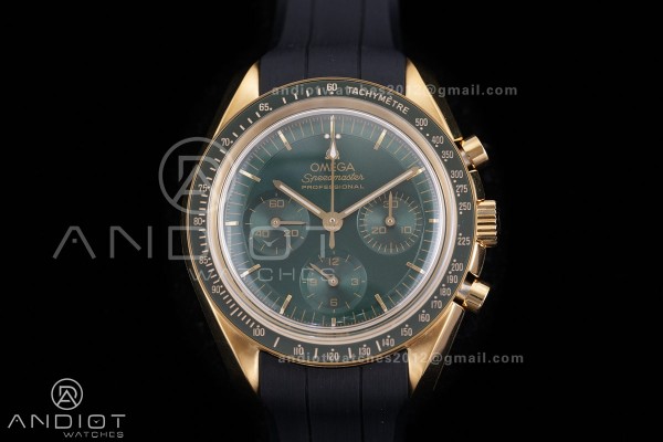 Speedmaster YG N1F Best Edition Green Dial on Blac...
