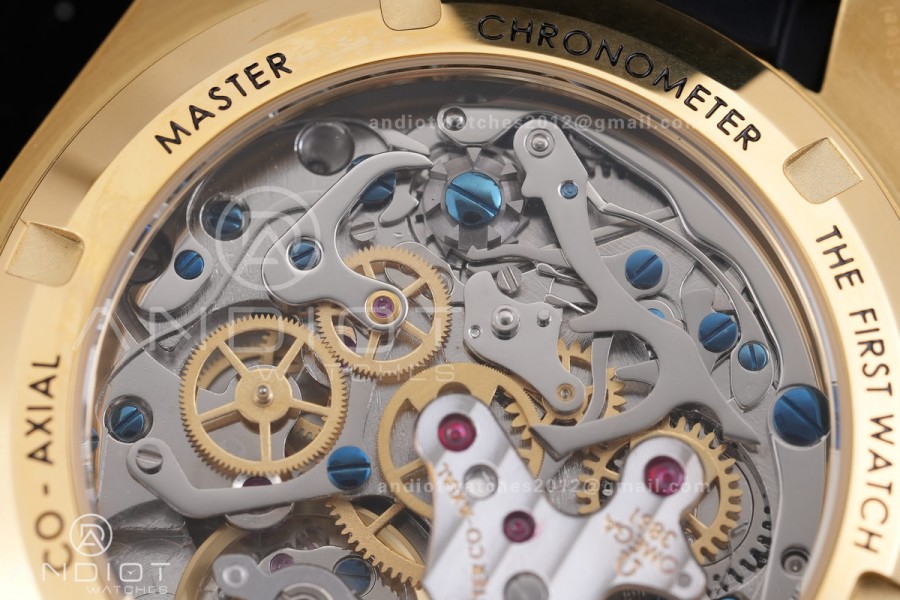 Speedmaster YG N1F Best Edition Green Dial on Black Rubber Strap A3861