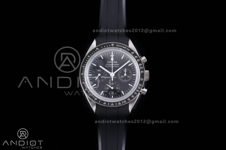 Speedmaster SS N1F Best Edition Black Dial on Black Rubber Strap A3861