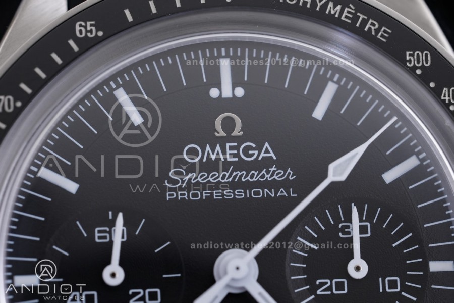 Speedmaster SS N1F Best Edition Black Dial on Black Rubber Strap A3861