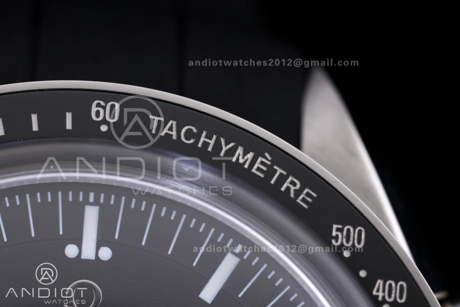 Speedmaster SS N1F Best Edition Black Dial on Black Rubber Strap A3861