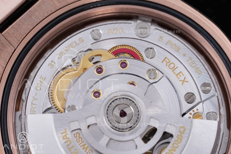 DayDate 40 RG QF 1:1 Best Edition 904L Steel Diamonds Dial on President Bracelet VR3255 V8 (Gain Weight)