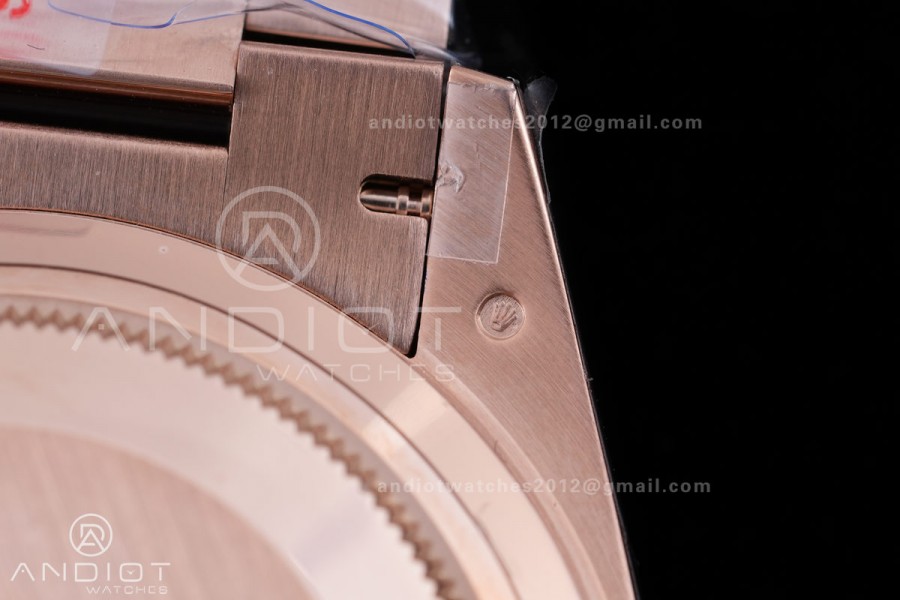 DayDate 40 RG QF 1:1 Best Edition 904L Steel Diamonds Dial on President Bracelet VR3255 V8 (Gain Weight)