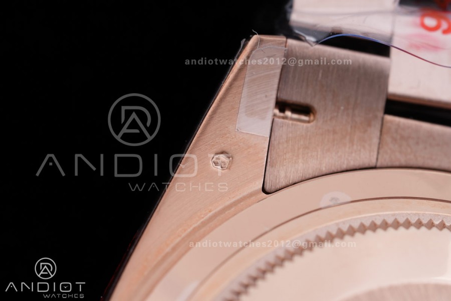 DayDate 40 RG QF 1:1 Best Edition 904L Steel Diamonds Dial on President Bracelet VR3255 V8 (Gain Weight)