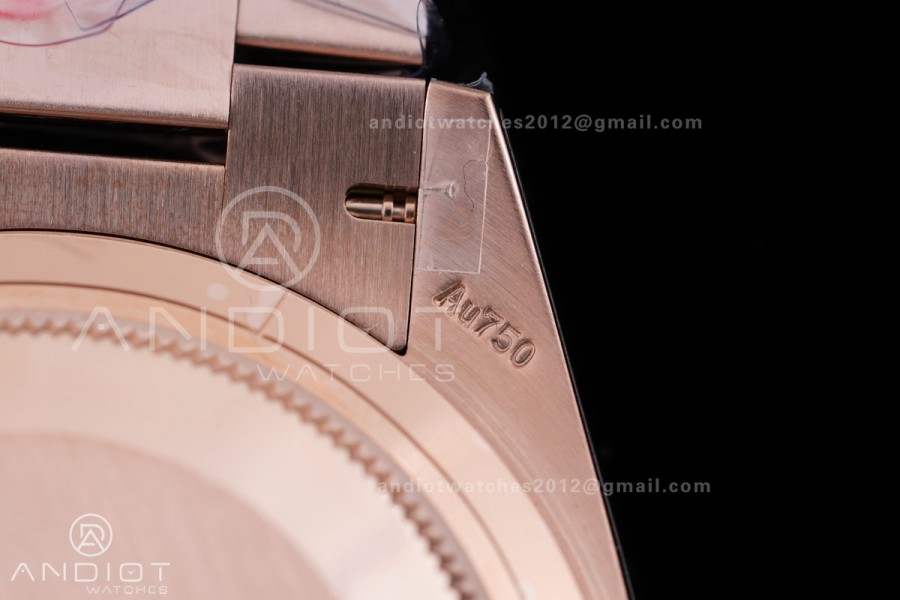 DayDate 40 RG QF 1:1 Best Edition 904L Steel Diamonds Dial on President Bracelet VR3255 V8 (Gain Weight)