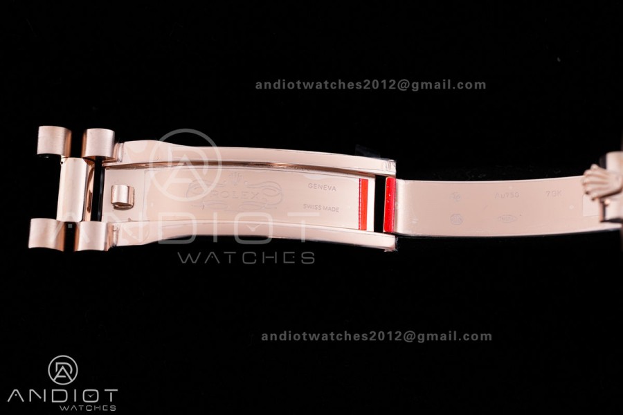 DayDate 40 RG QF 1:1 Best Edition 904L Steel Diamonds Dial on President Bracelet VR3255 V8 (Gain Weight)