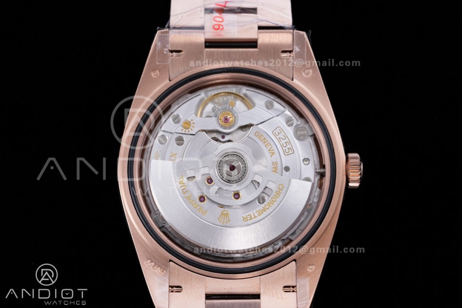 DayDate 40 RG 1:1 Best Edition White MOP Crystal Dial on President Bracelet VR3255 V8 (Gain Weight)