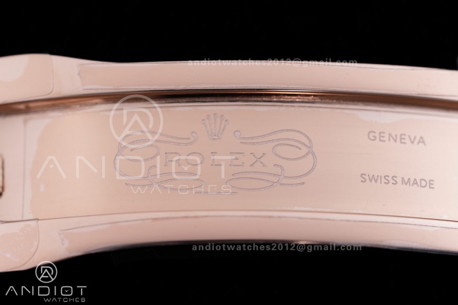 DayDate 40 RG 1:1 Best Edition White MOP Crystal Dial on President Bracelet VR3255 V8 (Gain Weight)