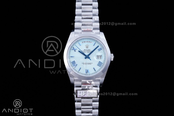 DayDate 40 SS QF 1:1 Best Edition 904L Steel Blue ...