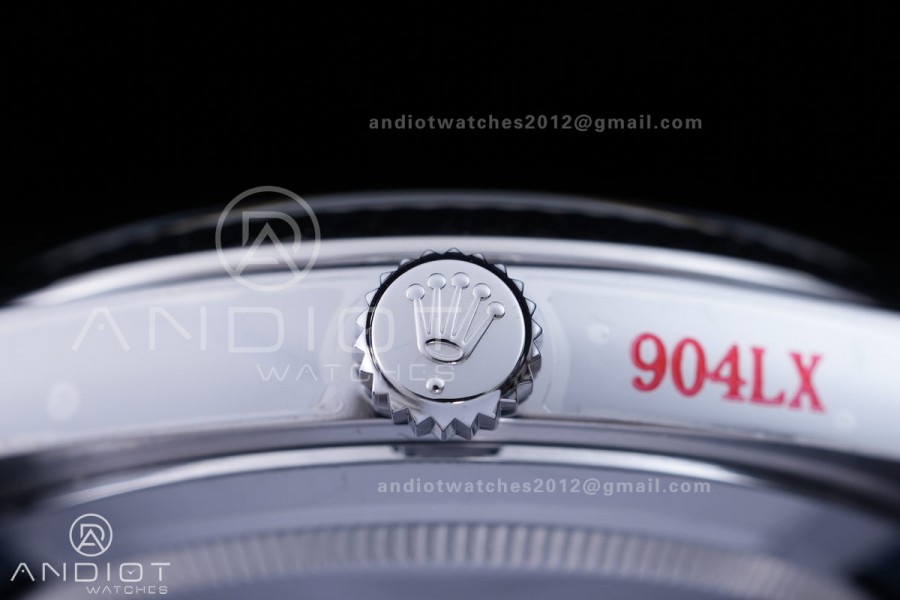 DayDate 40 SS QF 1:1 Best Edition 904L Steel Blue Roman Marker Dial on President Bracelet VR3255 V8 (Gain Weight)