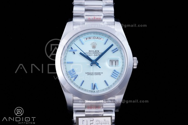 DayDate 40 SS QF 1:1 Best Edition 904L Steel Blue ...