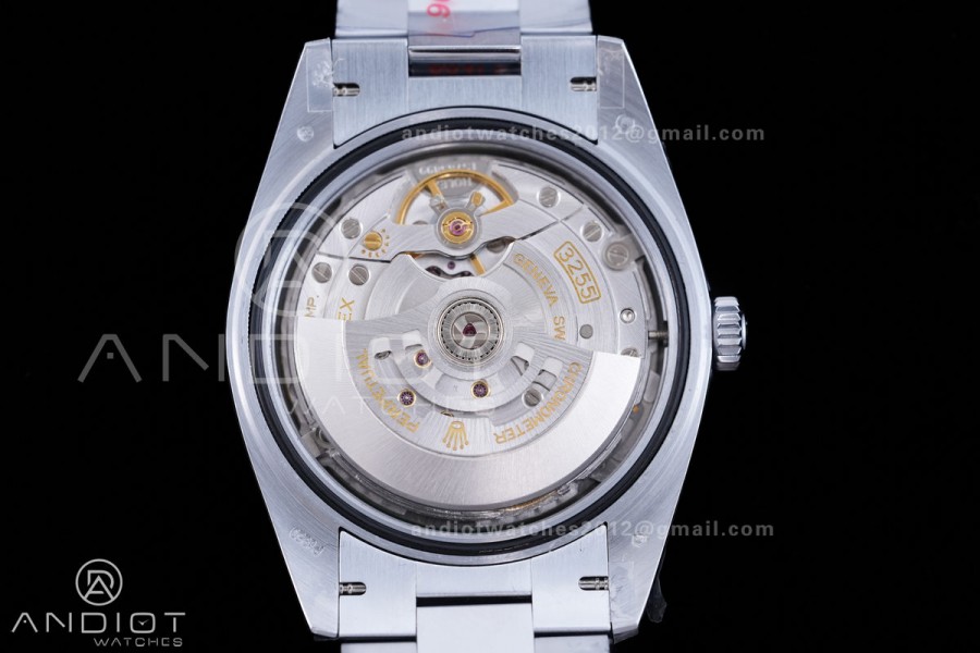 DayDate 40 SS QF 1:1 Best Edition 904L Steel Ice Blue Crystal Dial on President Bracelet VR3255 V8 (Gain Weight)