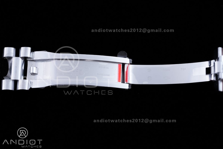 DayDate 40 SS QF 1:1 Best Edition 904L Steel Ice Blue Crystal Dial on President Bracelet VR3255 V8 (Gain Weight)